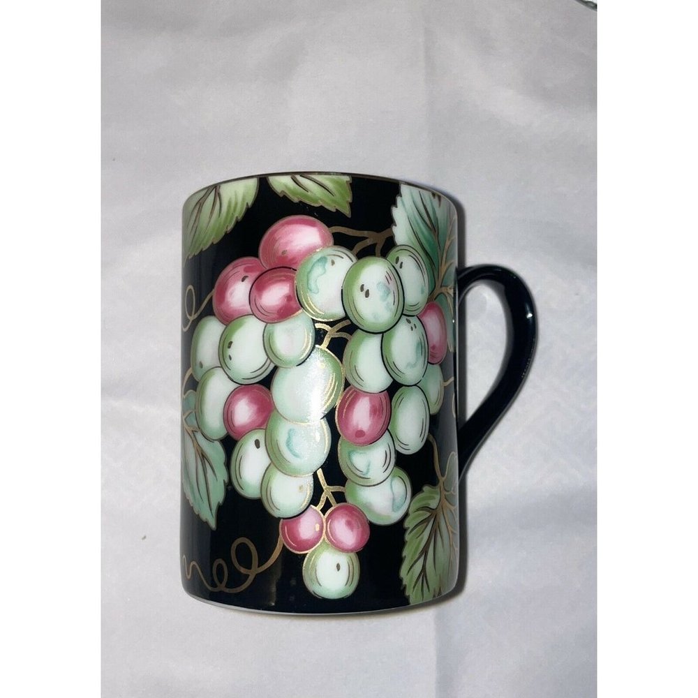 Fitz and Floyd BORDEAUX NOIR Mug, 3 3/4" Tall